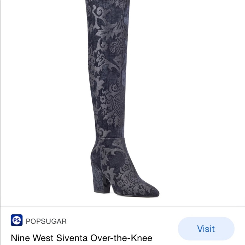 Nine West Siventa brocade over knee boot.